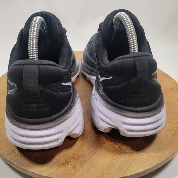 Hoka Bondi 8 Running Sneakers Shoes Women 8 Black White - Picture 4 of 15